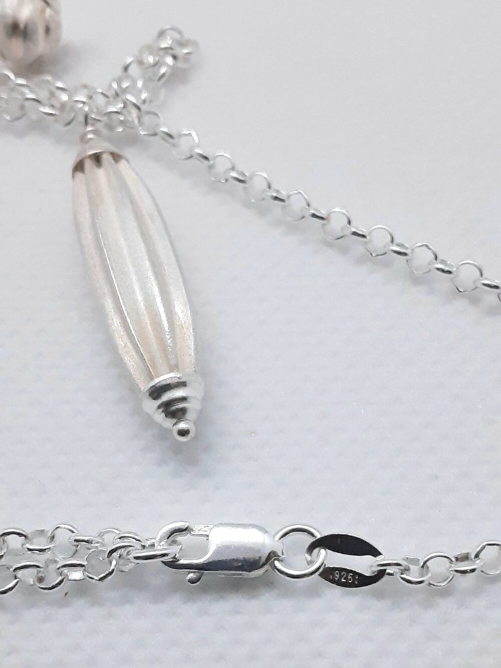NEW 925 sterling silver fancy seed pod necklace - Picture 5 of 9